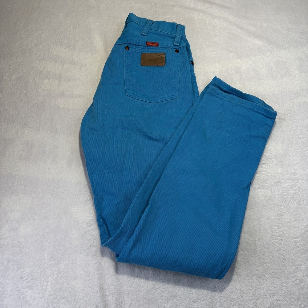 Vintage Wrangler Women's Size 11 Blue High Rise Straight Leg Jeans Made in USA